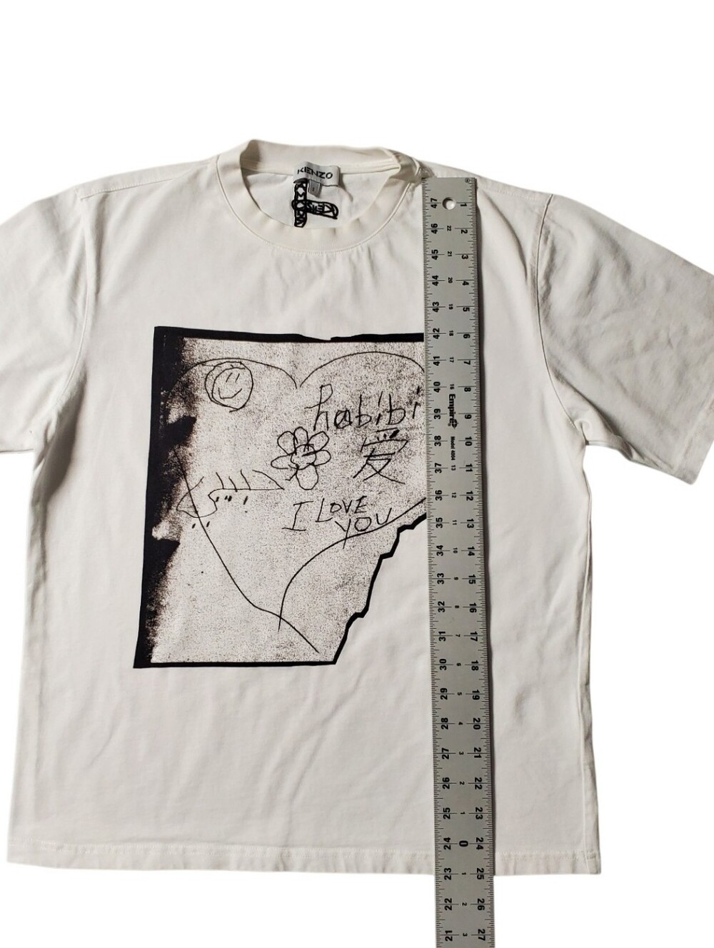 Kenzo Mens Graphic T-Shirt Size Small White Crew Neck Short Sleeve - Picture 7 of 10